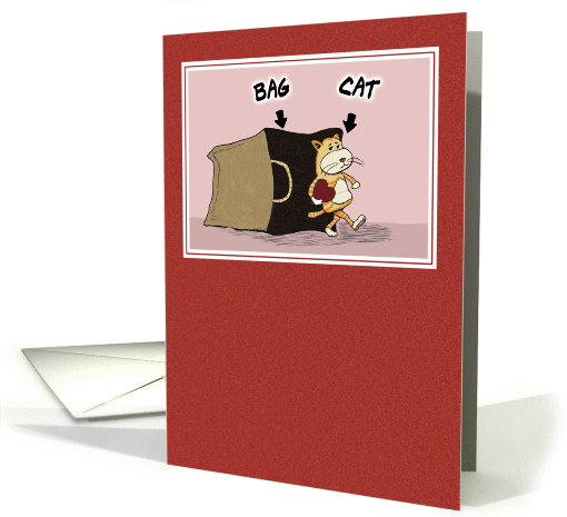 Valentine's Day card: Cat's Out of the Bag card (336207)