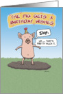 Funny birthday card: Hog wild card