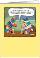 Funny pinata birthday card