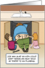 Funny birthday card: Plumber card