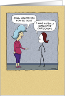 Funny birthday card: Thin card
