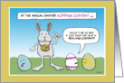 Funny Easter card: Hopping Contest card