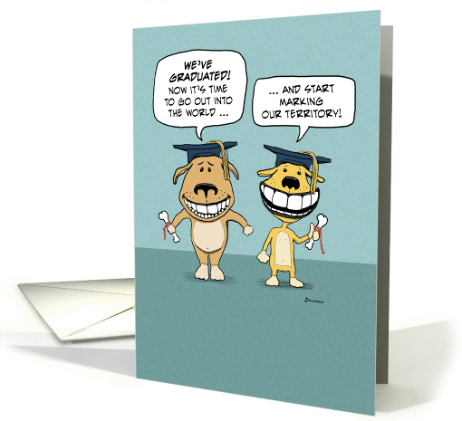 Funny graduation card: Two dogs card (425945)