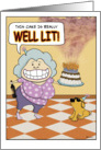 Funny birthday card: Well Lit card