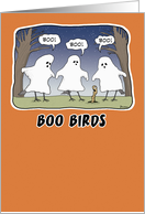 Funny Halloween card: Boo Birds card