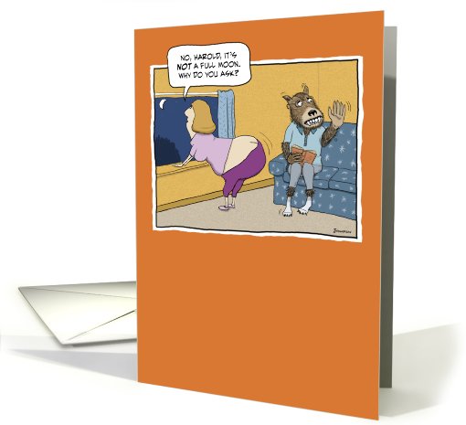 Funny Halloween card: Full Moon card (498361)
