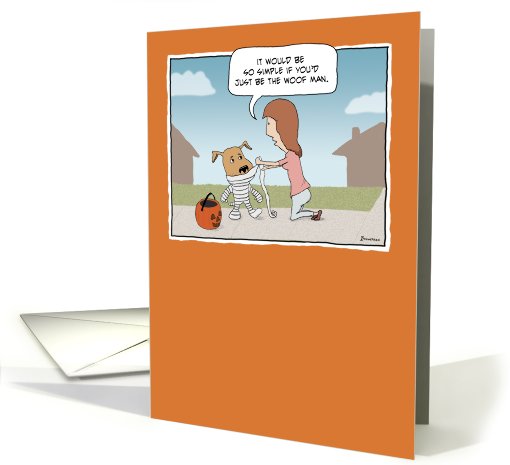 Funny Halloween card: Woof Man card (498362)