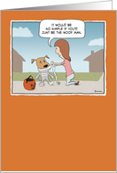 Funny Halloween card: Woof Man card