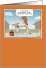 Funny Halloween card: Woof Man card