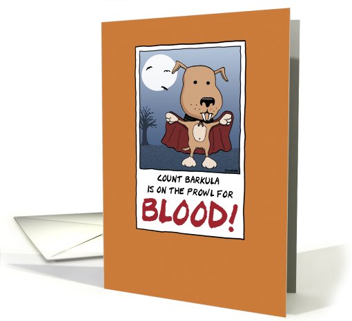 Funny Halloween card: Count Barkula card (500291)