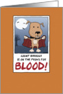 Funny Halloween card: Count Barkula card