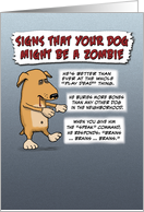 Funny Halloween card: Zombie Dog card