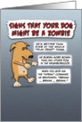 Funny Halloween card: Zombie Dog card