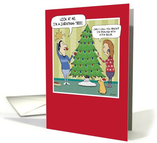Funny Christmas card: Dim Bulb card (507209)