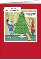 Funny Christmas card: Dim Bulb card