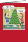 Funny Christmas card: Dim Bulb card