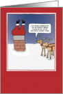 Funny Christmas card: Santa Stuck card