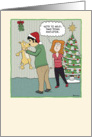 Funny Christmas card: Mistletoe card