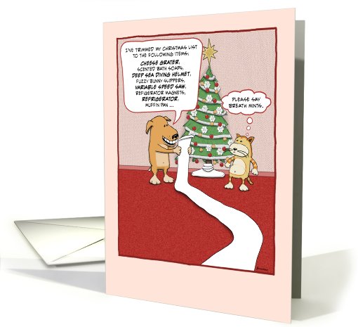 Funny Christmas card: Wish List card (509814)