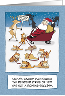 Funny Christmas card: Sleigh Cats card