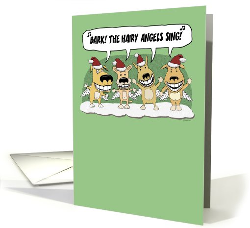 Funny Christmas card: Signing Dogs card (514379)