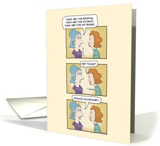 Funny birthday card: Glasses card (560254)