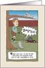 Funny birthday card: Squirrel vs. Mower card