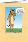 Funny birthday card: Horse to Water card