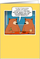 Funny Cranky Bear birthday card
