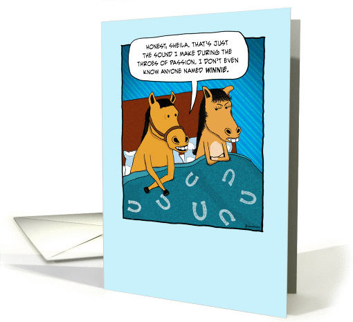 Funny Horse birthday card (944639)