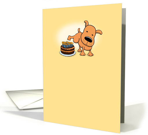 Funny peeing dog birthday card (952503)