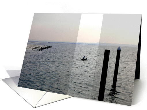 Fishing boat card (204958)