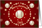 Christmas Card For Baseball Coach card