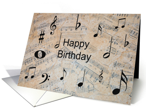 Birthday Music card (244273)