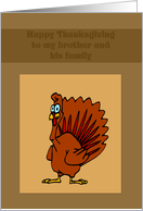 Thanksgiving card for brother and family card