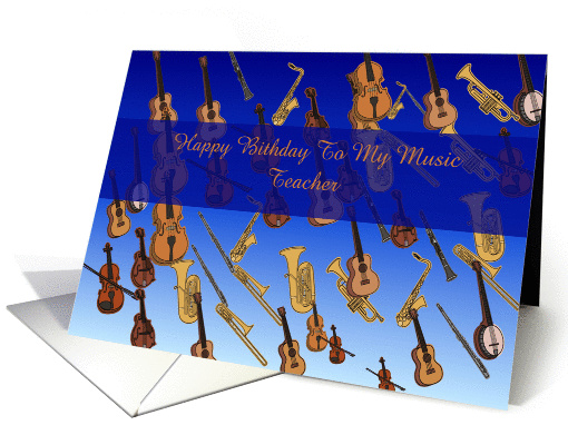 Happy Birthday Music Teacher card (333964)