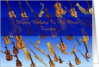 Happy Birthday Music Teacher card
