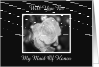 Will You Be My maid Of Honor card