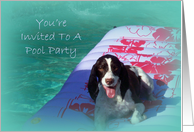 You’re invited to a pool party card