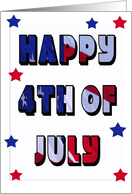 Happy 4TH Of July card