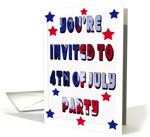 4TH Of July Party Invite card (440705)