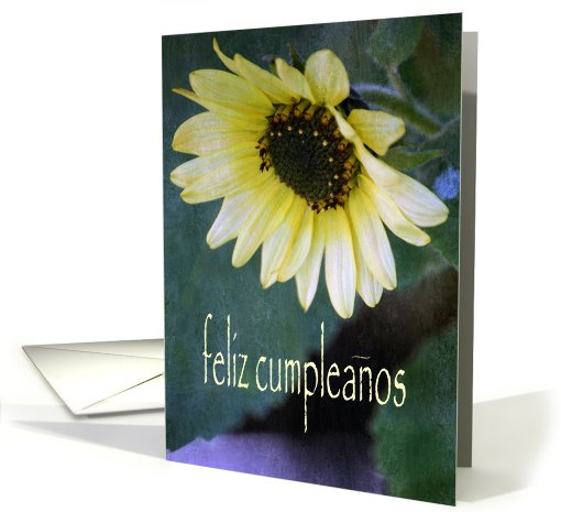 Spanish Yellow Sunflower Birthday card (678192)