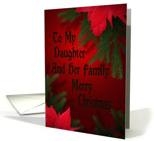 Christmas Card For Daughter And Family card (726574)