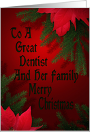 Christmas Card For Dentist And Her Family card