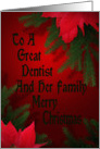 Christmas Card For Dentist And Her Family card