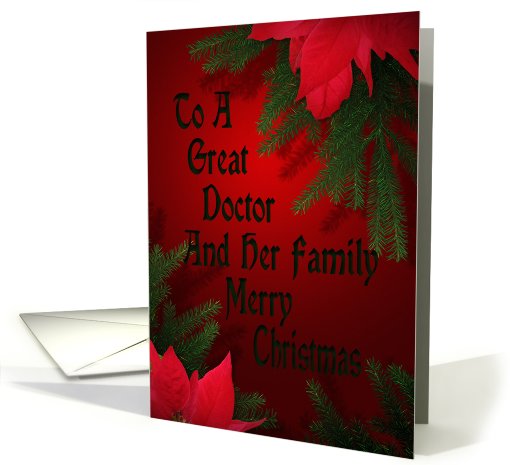 Christmas Card For Doctor And Her Family card (726584)