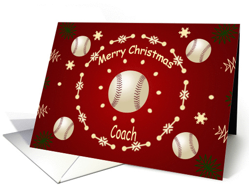 Christmas Card For Baseball Coach card (881794)