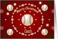 Christmas Card For Baseball Coach card