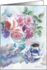 Watercolor Still Life Roses card