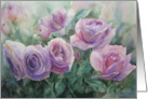 Watercolor Purple Rose Blank card